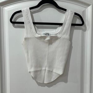 Cotton Citizen White Ribbed Fitted Tank Top NWOT , size S